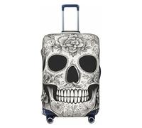GUOLGP Mexican Skull Print Universal Suitcase Cover Elastic Washable Travel Luggage Cover with Double Sided