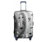 GUOLGP Music Notes Print Print Concealed Zipper Decorative Suitcase Cover Washable Travel Luggage Protector