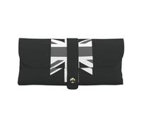 GUOLGP National Flag Of The United Kingdom Print Daily Use Sunglasses Case Soft Eyeglass Pouch With Strap For Women Travel Reading
