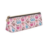 GUOLGP Naughty Sloth Print Stylish Pencil Case Large Capacity 8.3 x 2.2 x 2.4In Triangle Pouch Daily Essentials