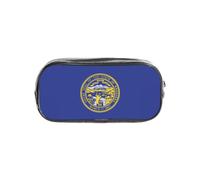 GUOLGP Nebraska Flag Print Students Boys Girls Clear Pencil Case Transparent Stationery Organizer Pouch Bag