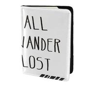 GUOLGP Not All Who Wander are Lost Print Stylish Unisex Passport Travel Family Vacation Document Wallet Lightweight Secure