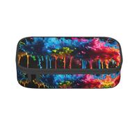 GUOLGP Paint Splatter Backdrop Print Stylish Large Capacity Pencil Case Spacious Study Pen Pouch School Supplies Travel