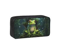 GUOLGP Peace Frog Tree Print Adults Simple Spacious Pen Case Stationery Organizer Pouch Office Daily Work Use