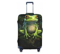 GUOLGP Peace Frog Tree Print Concealed Zipper Decorative Suitcase Cover Washable Travel Luggage Protector