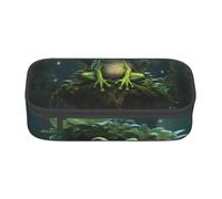 GUOLGP Peace Frog Tree Print Stylish Large Capacity Pencil Case Spacious Study Pen Pouch School Supplies Travel