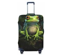 GUOLGP Peace Frog Tree Print Universal Suitcase Cover Elastic Washable Travel Luggage Cover with Double Sided