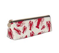 GUOLGP Red Lobster Print Stylish Pencil Case Large Capacity 8.3 x 2.2 x 2.4In Triangle Pouch Daily Essentials
