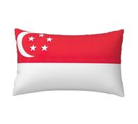 GUOLGP Singapore Flag Print Pillow Case for Breathable Bedding Accessory for Home Bedroom Decor Cover Travel