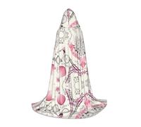 GUOLGP The Paris Tower And A Bicycle Print Halloween Hooded Cloak Men Women Teens Wizard Robe For Christmas Costume Carnival