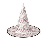 GUOLGP The Paris Tower And A Bicycle Print Stylish Halloween Witch Hat For Parties Carnivals And Cosplay Lightweight Foldable