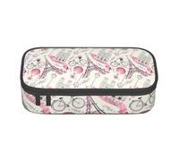 GUOLGP The Paris Tower and A Bicycle Print Stylish Large Capacity Pencil Case Spacious Study Pen Pouch School Supplies Travel