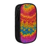 GUOLGP Tie Dye Hippies Print Functional Pencil Pouches Multi-Compartment Storage School Supplies Easy Access