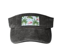 GUOLGP Tropical Flamingos Print Fashionable Hat for Sports Outdoor Activities Washed Baseball Cap Vintage Classic Black