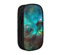 GUOLGP Universe Galaxy Space Print Functional Pencil Pouches Multi-Compartment Storage School Supplies Easy Access