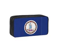 GUOLGP Virginia State Flag Print Adults Simple Spacious Pen Case Stationery Organizer Pouch Office Daily Work Use