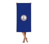 GUOLGP Virginia State Flag Print Adults Soft Beach Towel Travel Sunbathing Pool Picnic Outdoor Lounge Home Decor