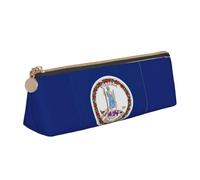 GUOLGP Virginia State Flag Print Stylish Pencil Case Large Capacity 8.3 x 2.2 x 2.4In Triangle Pouch Daily Essentials