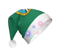 GUOLGP Washington Flag Print Christmas Hat Glowing Party For Holiday Xmas Gatherings New Year Celebrations