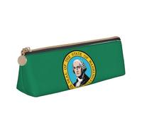 GUOLGP Washington Flag Print Stylish Pencil Case Large Capacity 8.3 x 2.2 x 2.4In Triangle Pouch Daily Essentials