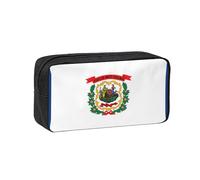 GUOLGP West Virginia State Flag Print Adults Simple Spacious Pen Case Stationery Organizer Pouch Office Daily Work Use