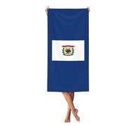 GUOLGP West Virginia State Flag Print Adults Soft Beach Towel Travel Sunbathing Pool Picnic Outdoor Lounge Home Decor