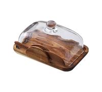 Guolich Butter Dish with Lid and Butter Knife, Acacia Wood Butter Holder, Butter Container Keeper, Applicable to Countertop and Refrigerator Door Shelf,Airtight Butter Keeper,Baking Pastry Holder