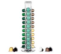 Guolich Coffee Pod Carousel Capsules Holder Storage Organizer,360 Degree Rotating Coffee Capsules Holder Rack,Coffee bar Accessories,k Cup Holder,Coffee Station (40 Coffee Capsules)