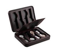 Guolich Watch Storage Box 8 slot Watch Display Stand Case Leather Favorites (BLACK)