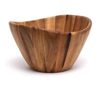 Guolich Wooden Salad Bowl Set Comes with a Wooden Spoon and Fork, Extra Large Acacia Wood Salad Bowl. for Fruits, Mixing Bowl for Salads, Snacks.Suitable for Family Kitchens and Dining Rooms.