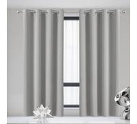 GUOLIXIA Blackout Curtains for Living Room 120 x 50 cm Super Soft Thermal Blackout Eyelet Curtains & Drapes - Door for Summer Winter Living Room, Light Grey