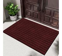 GUOLIXIA Kitchen Mat 55 x 125 cm for Perfect Dust Grabbing Super Absorbent Front Doormats Indoor Outdoor for Back Front Door, Patios, Red