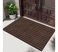 GUOLIXIA Kitchen Mat 55 x 95 cm for Perfect Dust Grabbing Super Absorbent Front Doormats Indoor Outdoor for Back Front Door, Patios, Brown