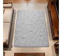 GUOLIXIA Shaggy Rug Fluffy, Non Slip 230x350cm Light Grey | Rugs Plain Living Room Luxury Decorative For The Bedrooms And Kitchen