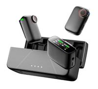 GUOMIS Wireless Microphone, Lavalier Wireless Microphone, AI Noise Reduction, 48 kHz/24 Bit, Endurance 18 H, 250 m Transmission, for Mobile Phones, Computers, Cameras, Interviews