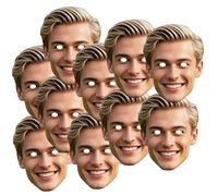 Guooyuuyu Personalised Face Masks Photo - Funny Face Masks - Print Any Photo People Dogs Cats - Custom Personalised Masks Faces Photo for Hen Stag Costume Birthday Party Wedding (Rope: No Eyes)
