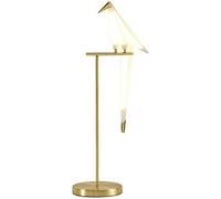 GUOQDAMI Decorative Lamp Bird Table Lamp, Gold Hardware Body Desk Lamp for Living Room Bedroom Home Decor, Creative Fashion Bedside Table Lamp Night Light