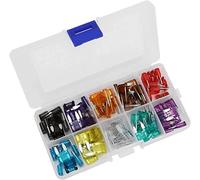GUOQGXAY 100Pcs Car Standard Blade Fuse Mini Zinc Alloy 2A 3A 5A 7.5A 10A 15A 20A 25A 30A 35A fusibles