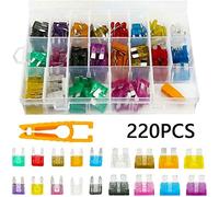 GUOQGXAY 220Pcs/Set 5A 10A 15A 20A 25A 30A 35A Car Fuse Auto Insert Auto Car Truck Automobile Safety Pipe Lamp Fuse Safety Pipe