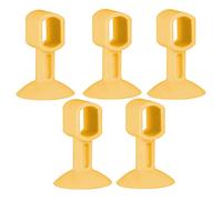 GUOQGXAY Door Wedge Stoppe,Door Stops,Door Stoppers,Silicone Door Handle Bumper Mute Door Stop Wall Protection Bathroom and Toilet Door Stopper, 5pcs-Pink(Giallo)