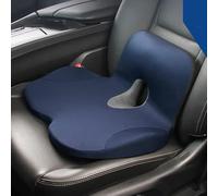 GUOQINGLH Car Seat Cushion for Driving for Dodge Ram 1500 2012-2018, Memory Foam Front Seat Pad L-Shaped Integrated Office Chair Hip and Waist Comfort,Blue-normal