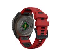 guoren 22/26mm Silicone Wacthband Fit For Garmin Fenix 8 51MM E 47MM 7X 7 6X 6 5X 5 Plus Epix Pro Gen 2 Instinct 2 2X Enduro 3 2(Red Black,26mm)