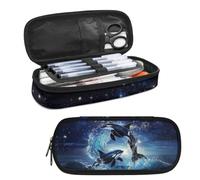 Guosanchn Killer Whale Pencil Box Lightweight Pencil Case Back to School Pencil Pen Case Student Fashion Pencilbag with Zipper Pencilbox