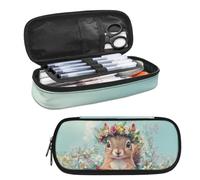 Guosanchn Squirrel Pencil Pouch Kids Lightweight Pencil Case Aesthetic Pencil Box High Capacity Bag Holder Box Organizer Student Lightweight Pencil Pen Case