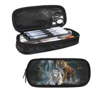 Guosanchn Tiger Pencil Box Back to School Pencil Case High Capacity Bag Holder Box Organizer Aesthetic Pencilcase Fashion Pen Pouch with Zipper