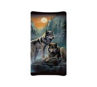 Guosanchn Wolf Moon Changing Pad for Babies, Boys, Super Soft Changing Pad, Covers for Newborns, Changing Pad, 32 x 16 inches (81.3 x 40.6 cm)
