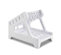GUOSHENGDIANZI Versatile Holder for Thermal Labels on Round and Fanfold Rolls, Desktop Printer Compatible in Schools and Offices - White
