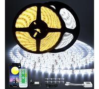 Guotong 15M Waterproof Adjustable White LED Strip Lights, 3000K-6000K Flexible Led Lights 900 LED SMD 2835 for Home, Patio, Balcony, Party, Wedding, Indoor & Outdoor Decor (Day Light Warm White)