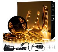 GUOTONG Warm White LED Strip Lights, cuttable 600SMD 2835 LED Tape, 12V 40ft/12m 6000K Cool White Stick-on LED Tape for Under Cabinet, Bedroom, Kitchen…