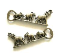 GUOXIAD 2PCS Beer Bottle Opener, Metal Elephant Beer Driver, Home Office Bar Tableware Small Gifts